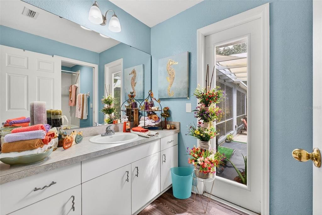 Bathroom, Dual Sink Vanities, Interior, Wood Texture Flooring