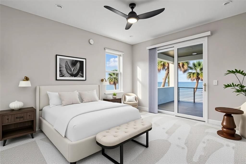 Bedroom, Interior, Recessed Lighting, Water
