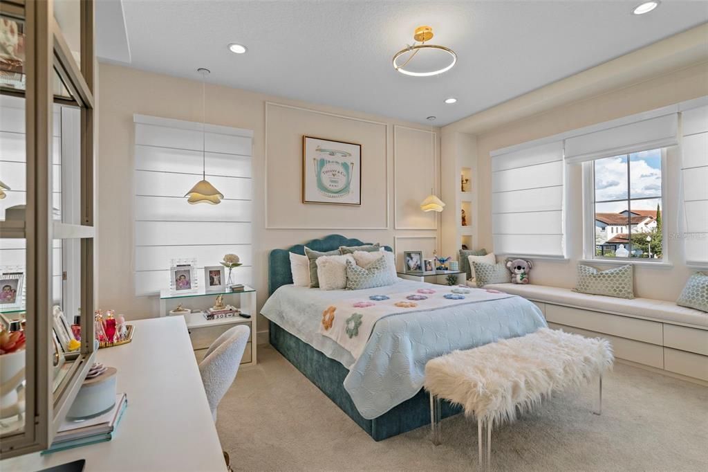 Bedroom, Interior, Pendant Lights, Recessed Lighting