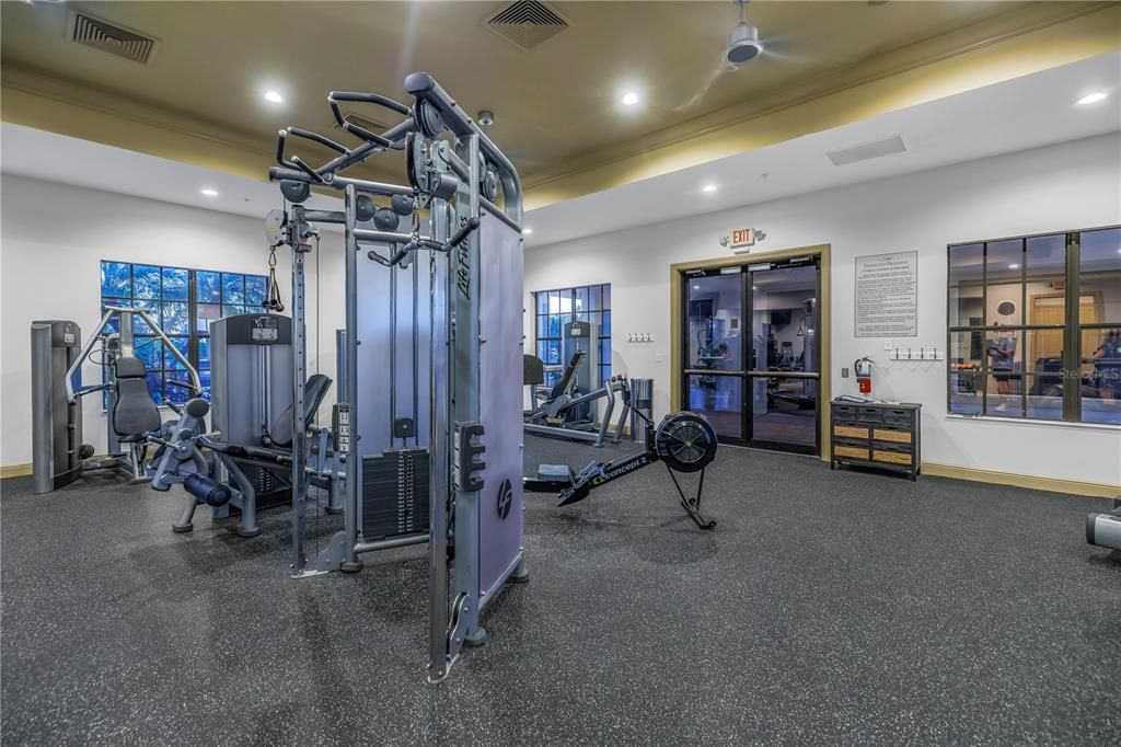 Fitness Equipment, Gym, Interior, Recessed Lighting