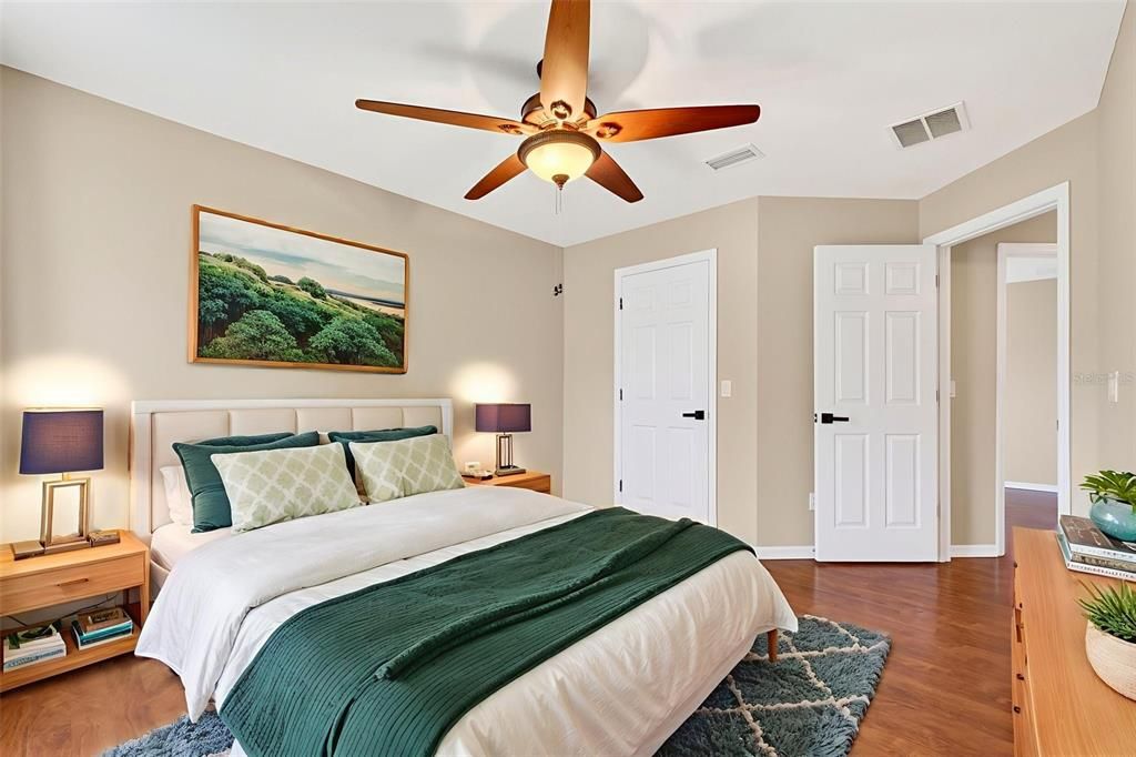 Bedroom, Interior, Wood Texture Flooring
