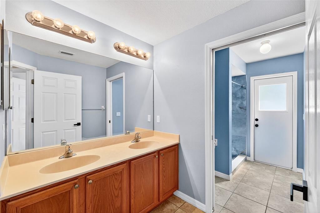 Bathroom, Dual Sink Vanities, Glass Shower, Interior