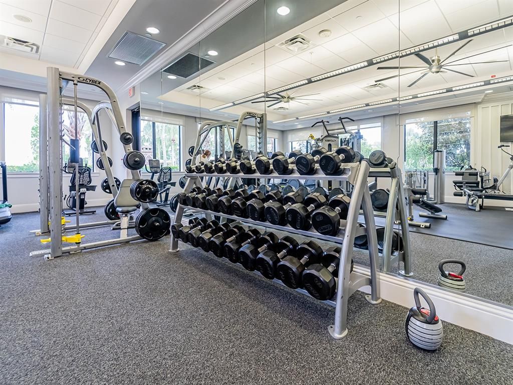 Fitness Equipment, Gym, Interior, Recessed Lighting