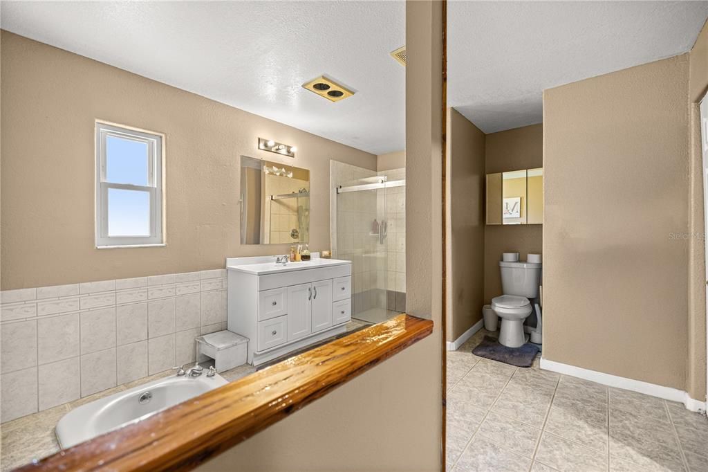 Bathroom, Dual Sink Vanities, Glass Shower, Interior