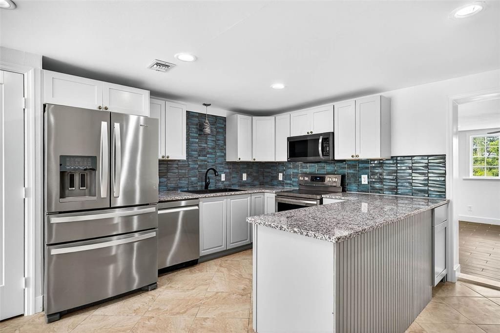 Interior, Kitchen, Recessed Lighting, Stainless Steel Appliances