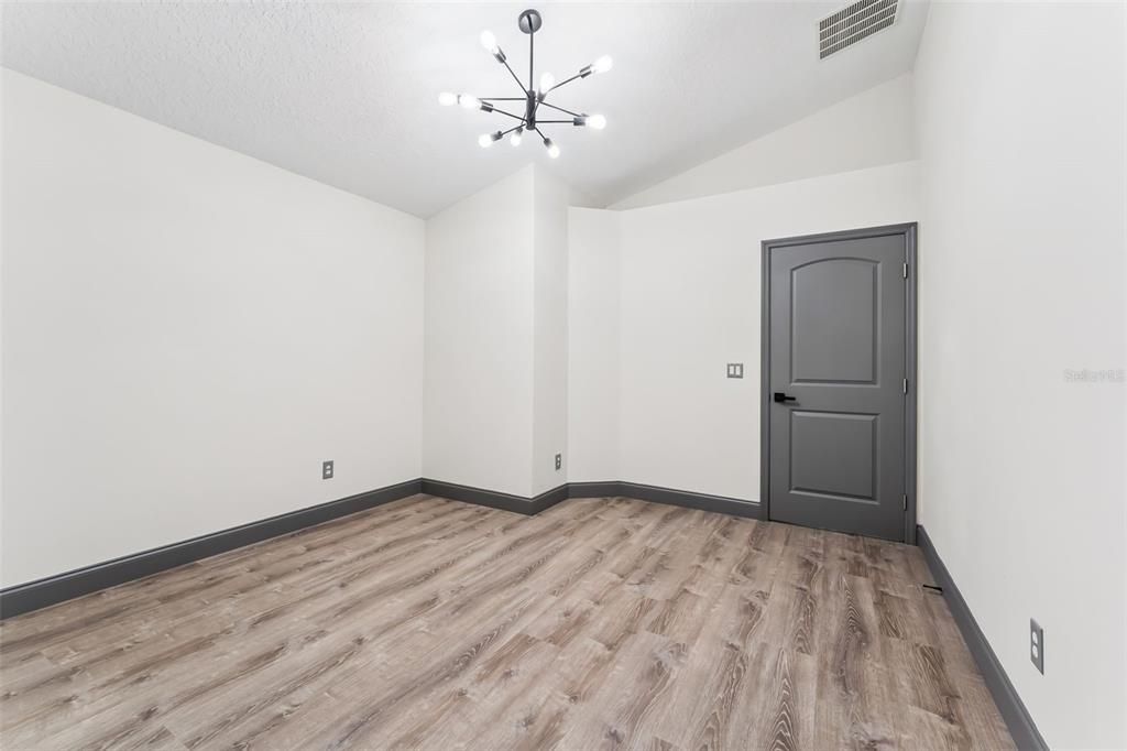 Empty room, Interior, Pendant Lights, Wood Texture Flooring