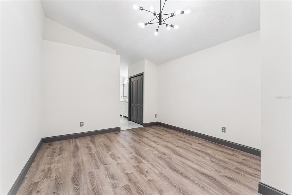 Empty room, Interior, Pendant Lights, Wood Texture Flooring