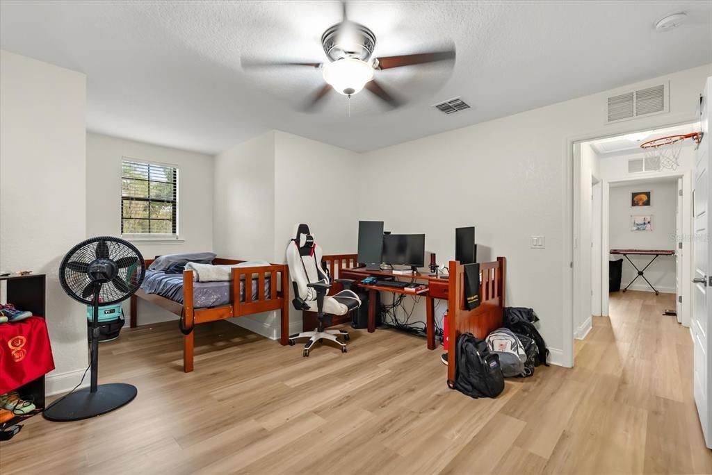 Bedroom, Home Office, Interior, Wood Texture Flooring