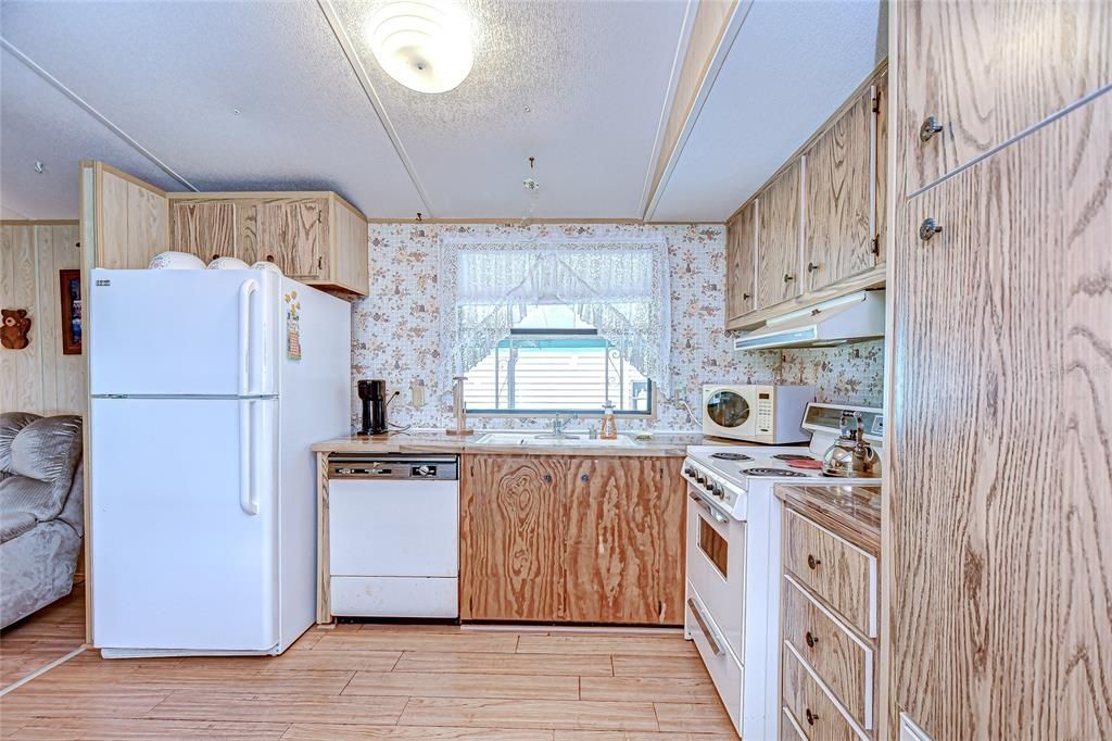 Interior, Kitchen, Wood Texture Flooring