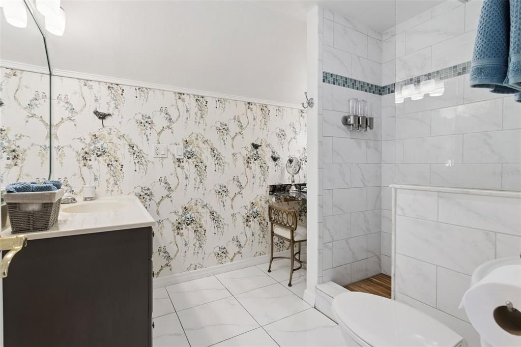 Bathroom, Interior, Marble Walls