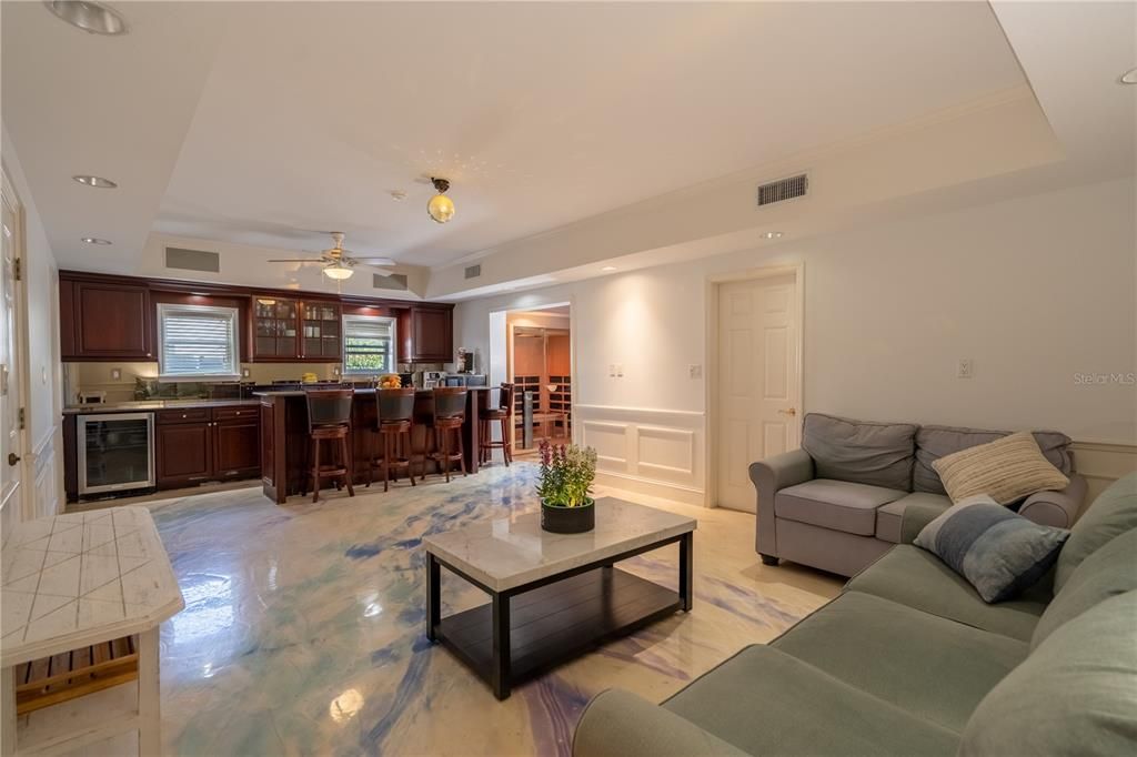 Interior, Kitchen, Living room, Recessed Lighting