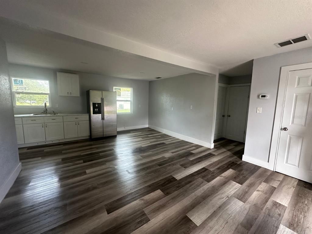 Empty room, Interior, Kitchen, Wood Texture Flooring