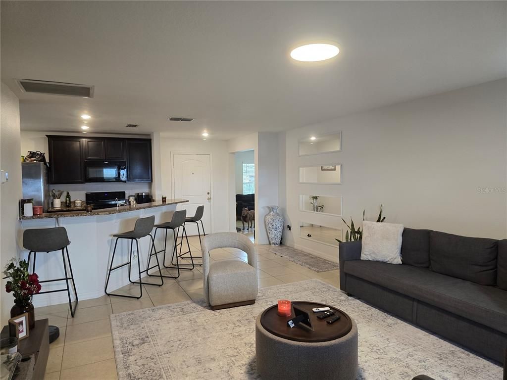 Interior, Kitchen, Living room, Recessed Lighting