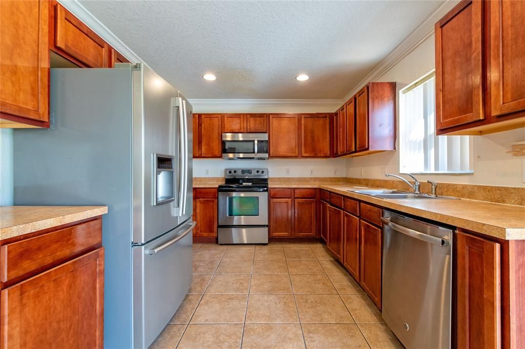 Interior, Kitchen, Recessed Lighting, Stainless Steel Appliances