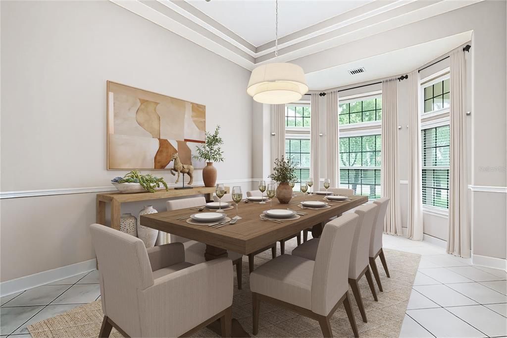 Dining room, Interior, Pendant Lights