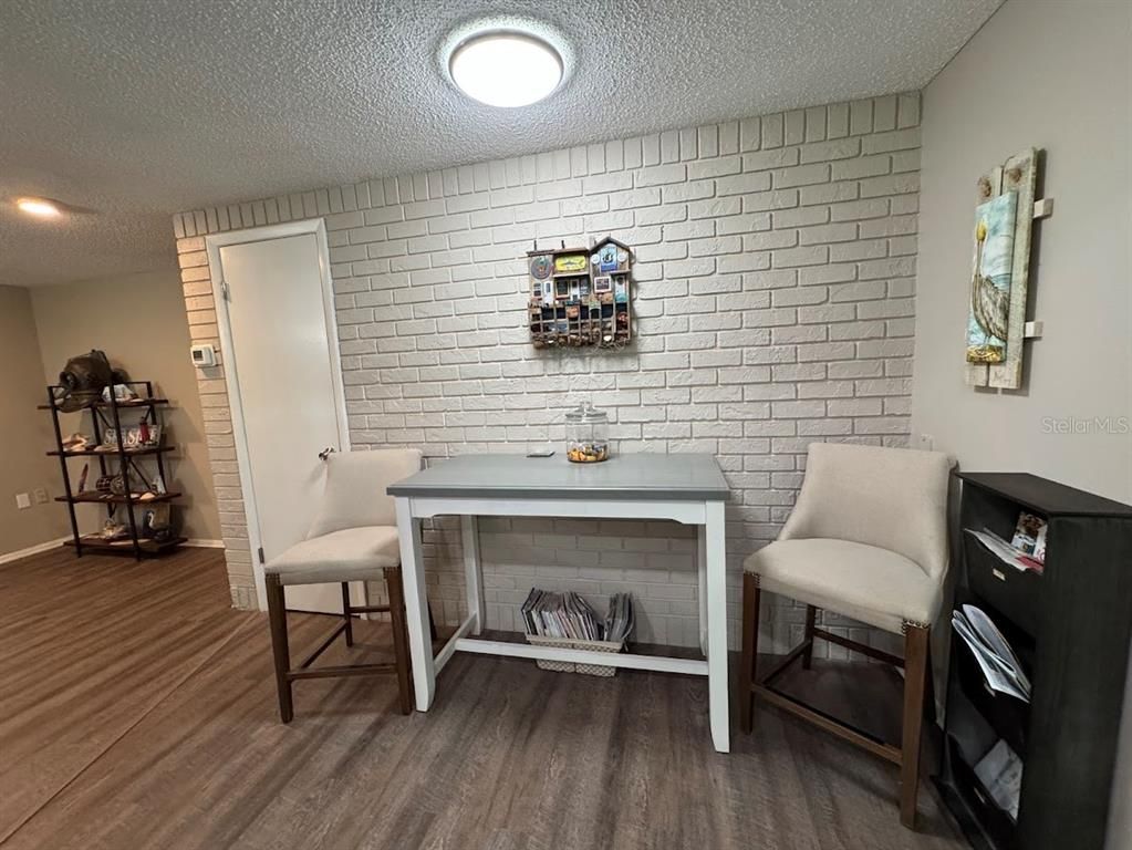 Interior, Recessed Lighting, Stone Walls, Wood Texture Flooring