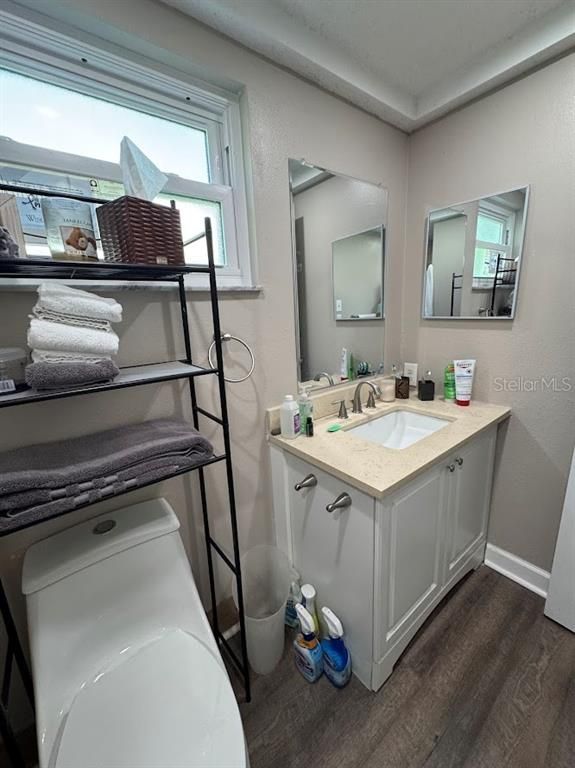 Bathroom, Interior, Wood Texture Flooring