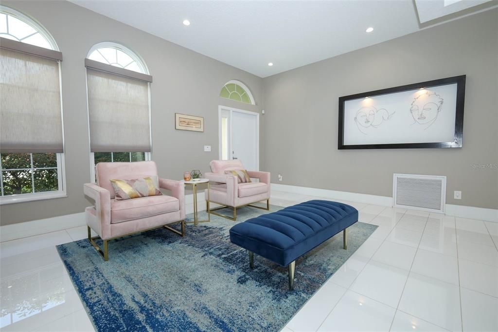 Interior, Living room, Recessed Lighting