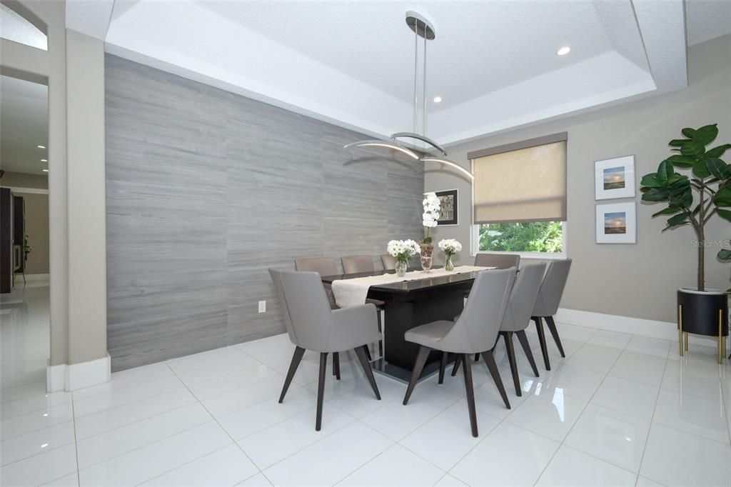 Dining room, Interior, Pendant Lights, Recessed Lighting