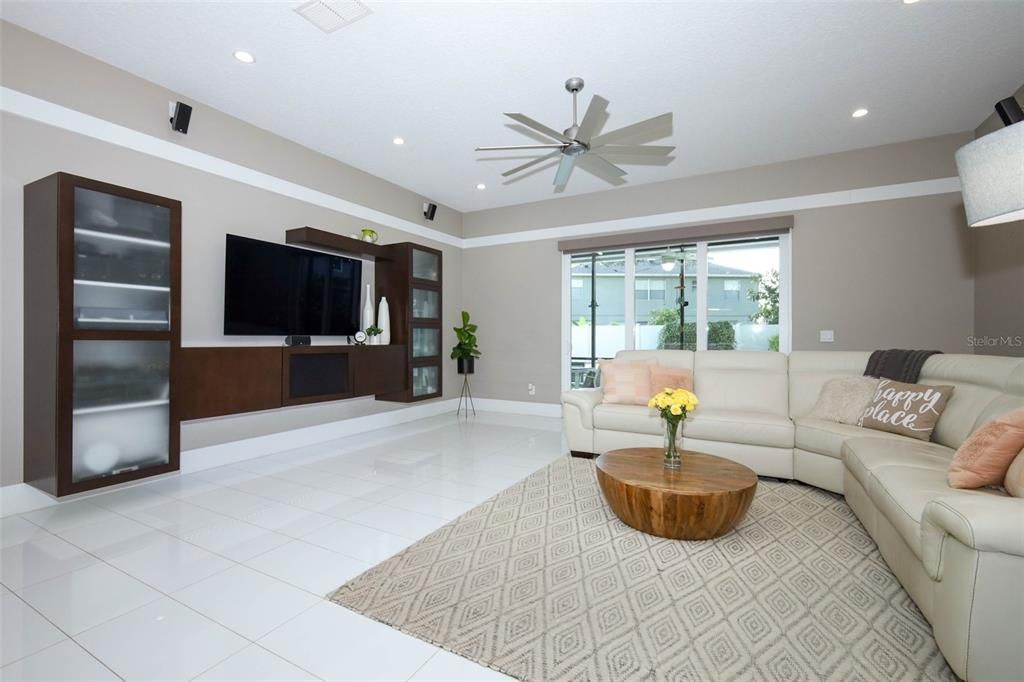 Interior, Living room, Recessed Lighting