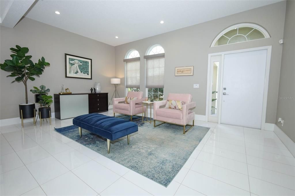 Interior, Living room, Recessed Lighting