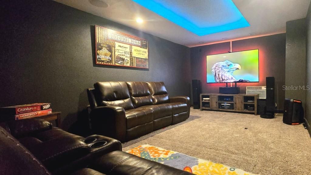 Home Theatre Room, Interior, Living room, Recessed Lighting, Theatre Room