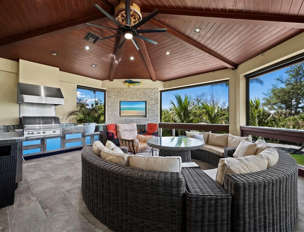 Exterior, Living room, Outdoor Kitchen, Stone Walls, Wooden Ceilings