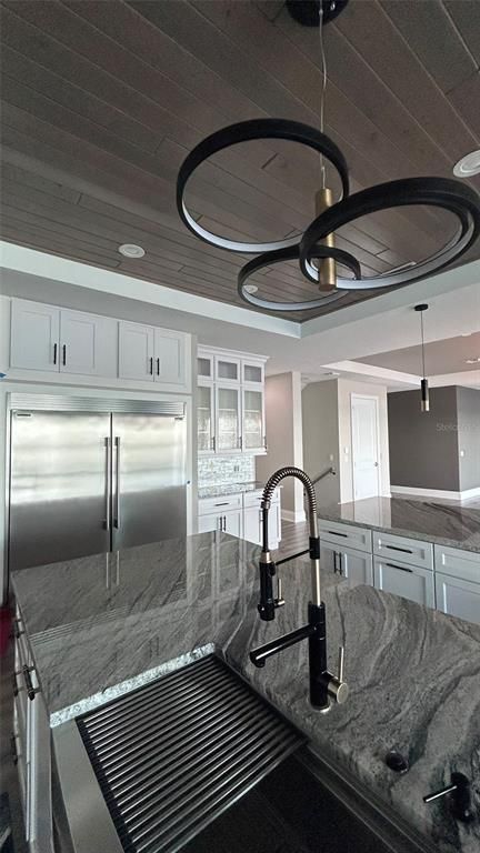 Interior, Kitchen, Pendant Lights, Wooden Ceilings