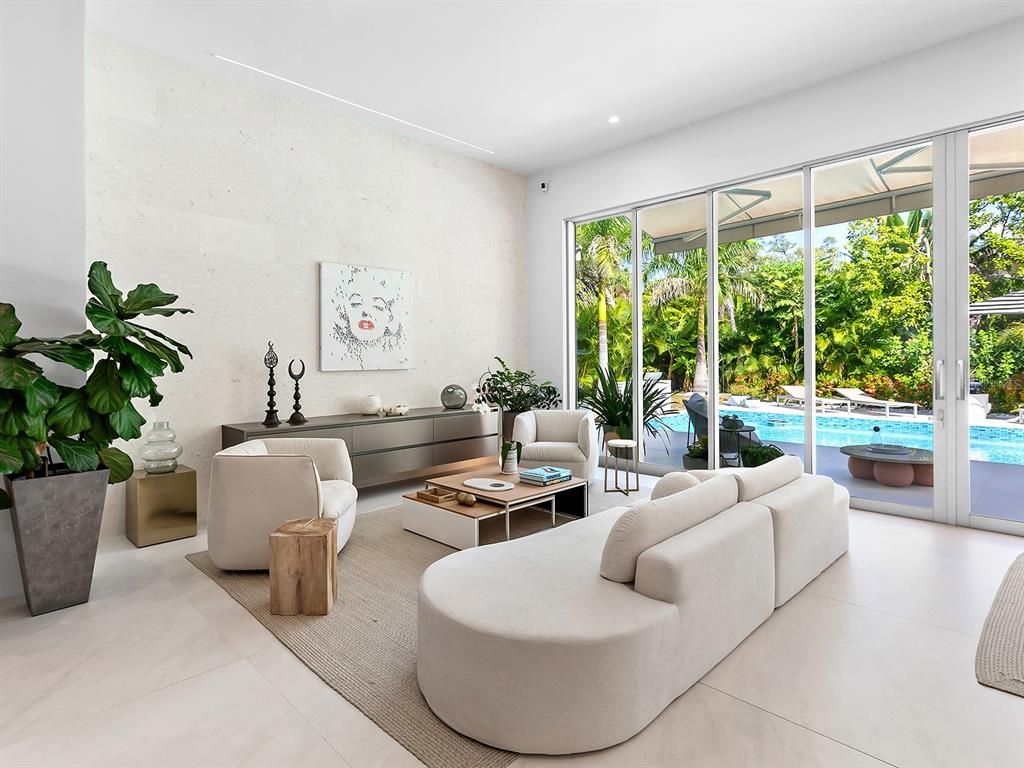 Interior, Living room, Recessed Lighting