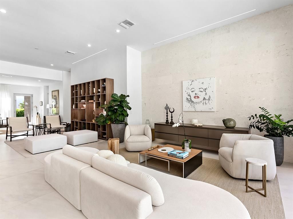 Interior, Living room, Recessed Lighting