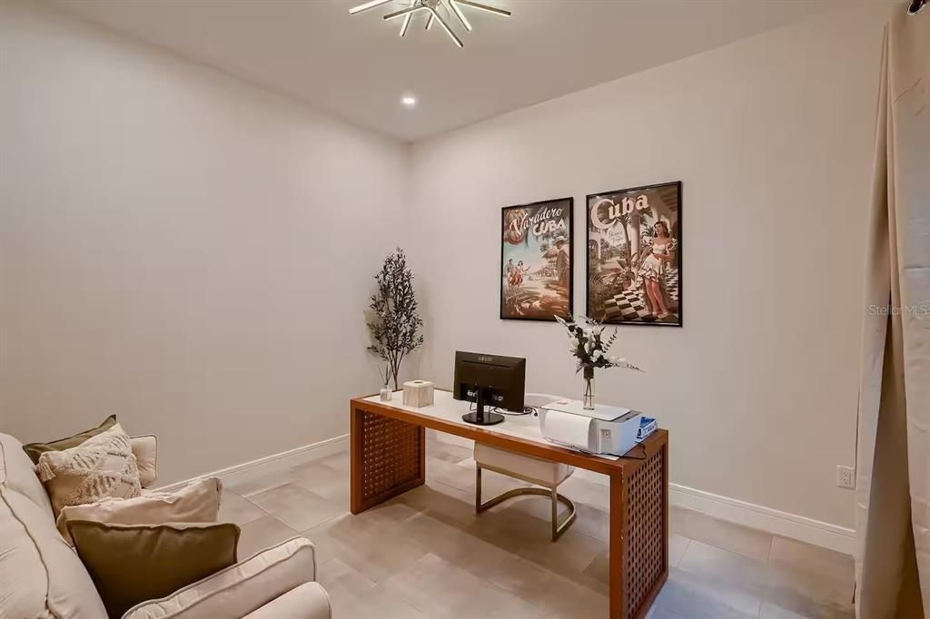 Home Office, Interior, Recessed Lighting