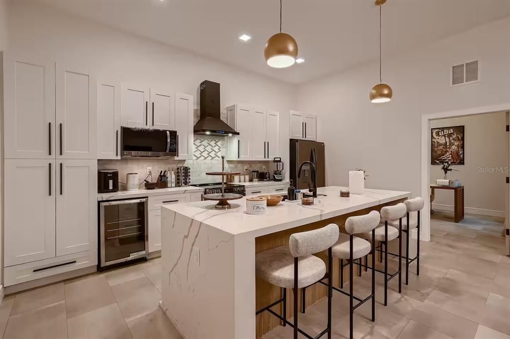 Interior, Kitchen, Pendant Lights, Recessed Lighting, Stainless Steel Appliances