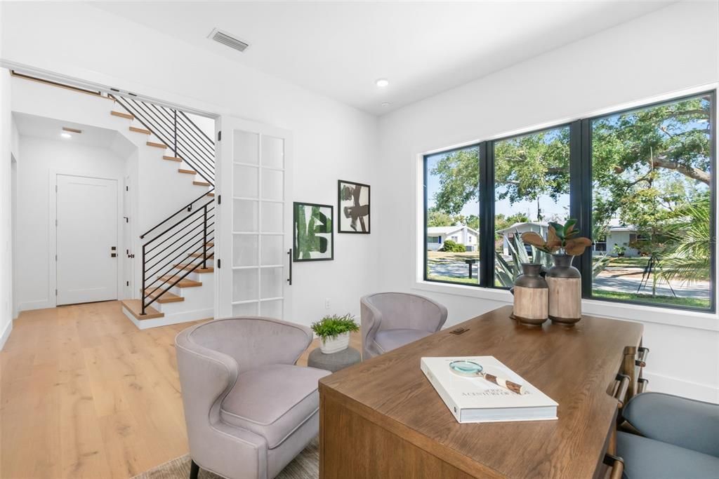 Interior, Recessed Lighting, Wood Texture Flooring
