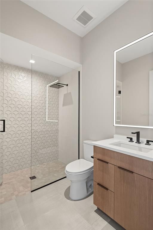 Bathroom, Glass Shower, Interior