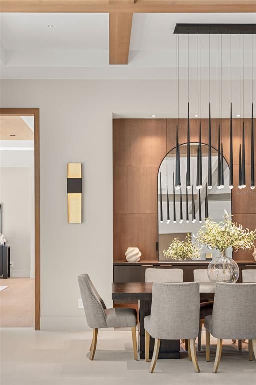 Dining room, Interior, Pendant Lights, Recessed Lighting