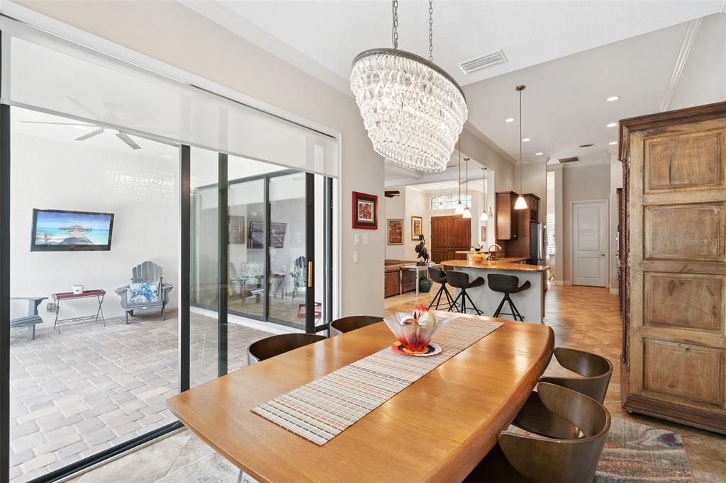 Chandelier, Dining room, Interior, Kitchen, Recessed Lighting