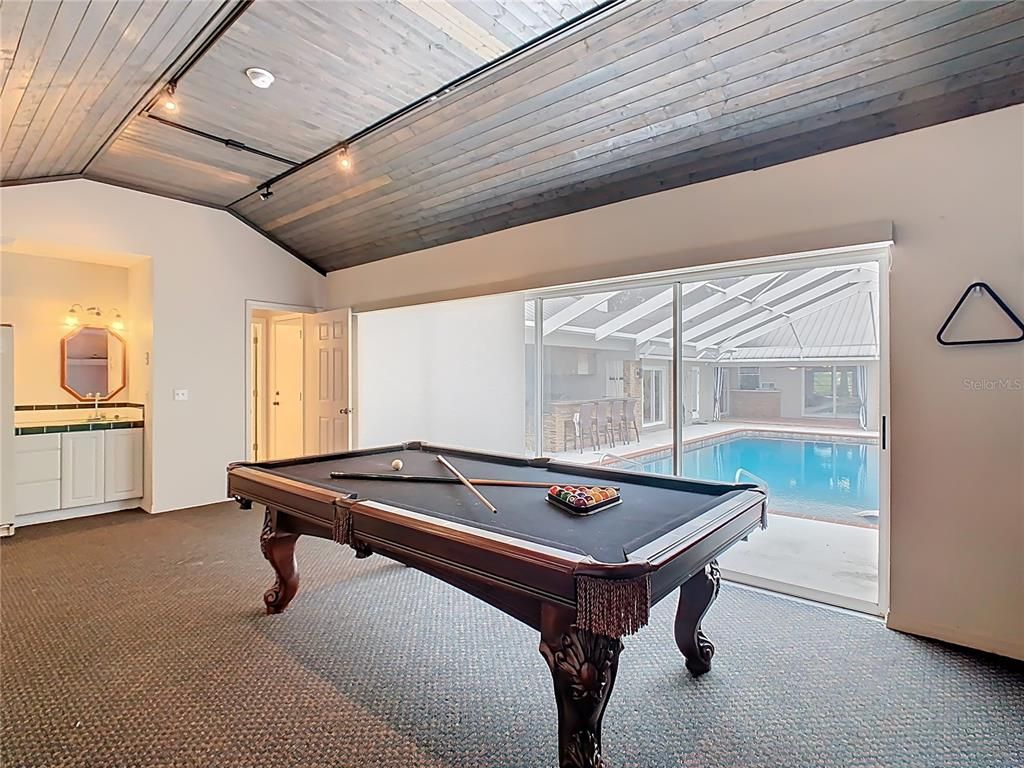 Billiard Table, Game Room, Interior, Pool