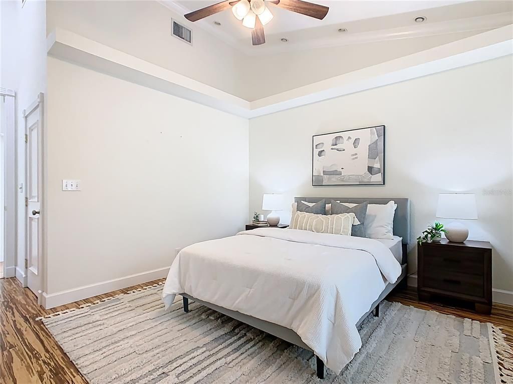 Bedroom, Interior, Wood Texture Flooring
