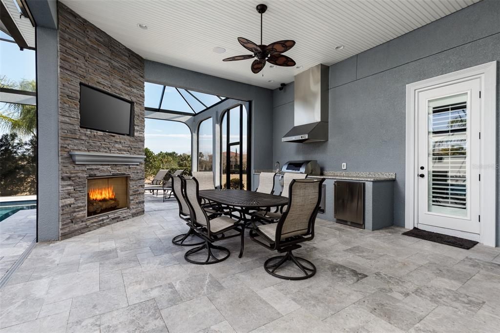 Exterior, Fireplace, Interior, Stone Walls, Sun Room