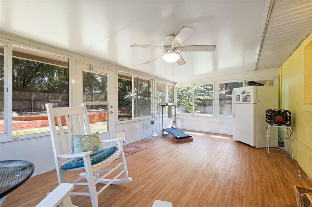 Fitness Equipment, Interior, Sun Room, Wood Texture Flooring