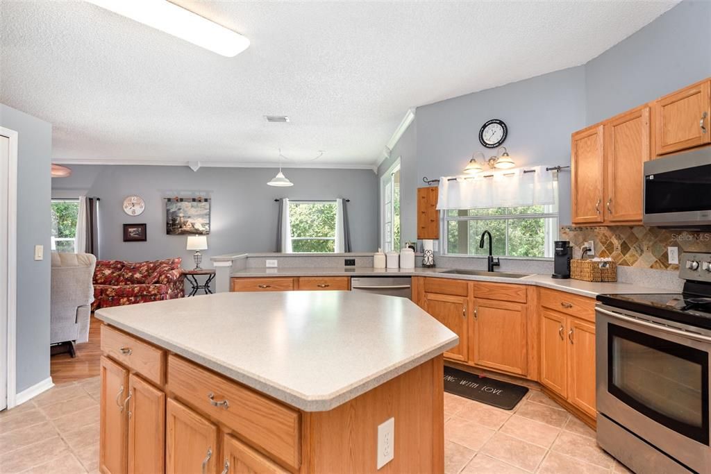 Interior, Kitchen, Pendant Lights, Stainless Steel Appliances