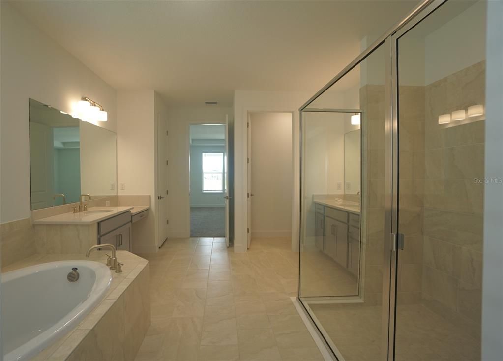 Bathroom, Dual Sink Vanities, Glass Shower, Interior
