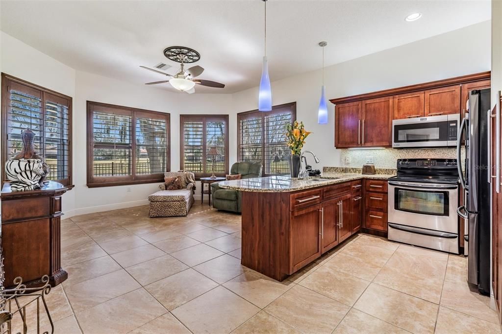 Interior, Kitchen, Pendant Lights, Recessed Lighting, Stainless Steel Appliances