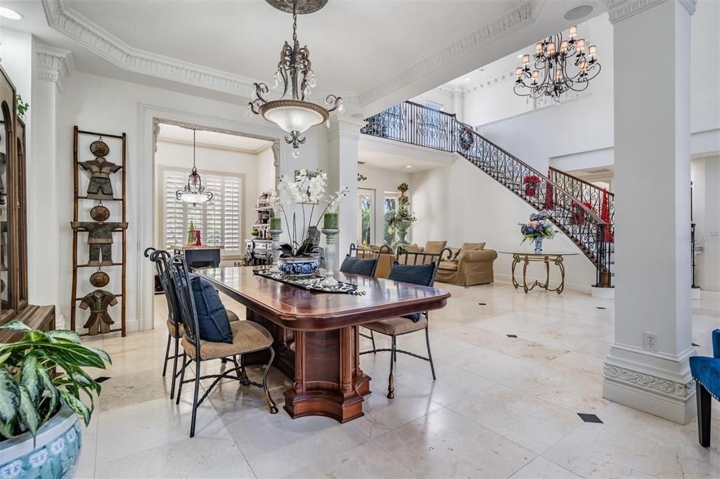 Chandelier, Dining room, Interior, Pendant Lights, Recessed Lighting