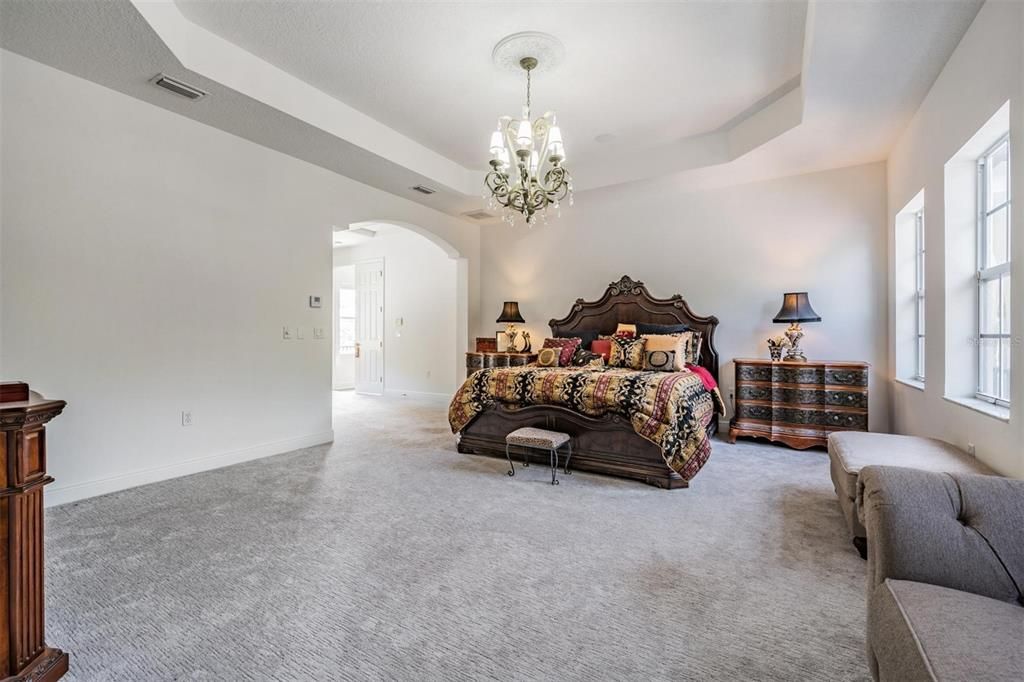 Bedroom, Chandelier, Interior