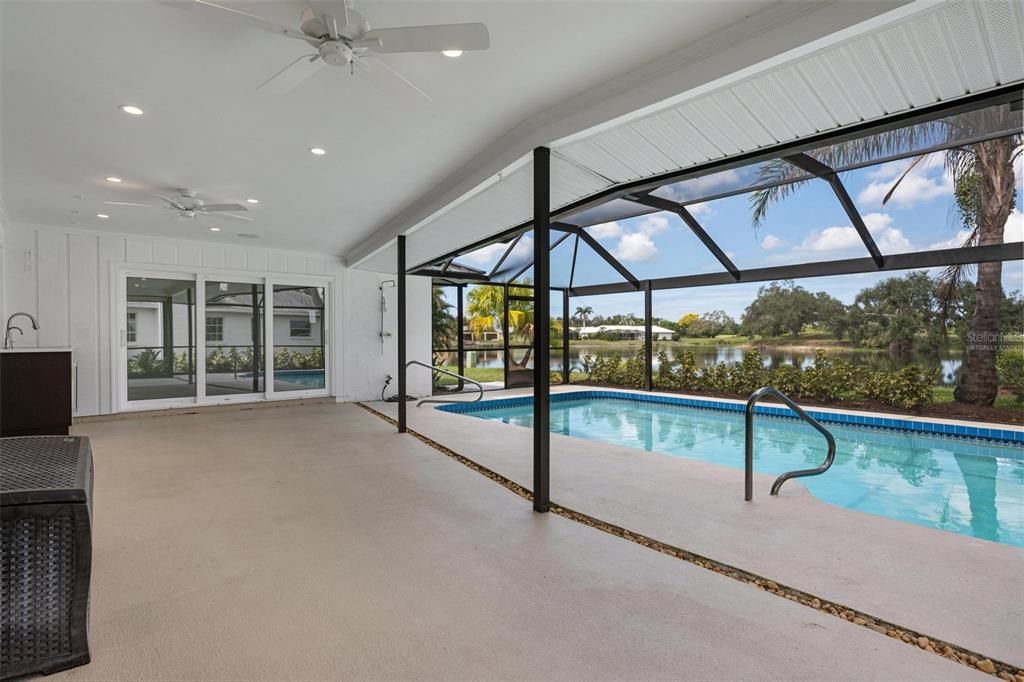 Glass Ceilings, Interior, Pool, Recessed Lighting, Sun Room, Water