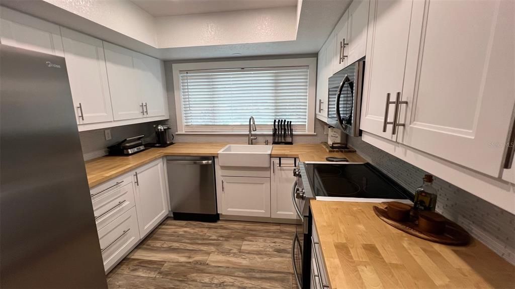 Interior, Kitchen, Wood Texture Flooring
