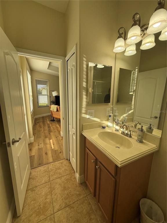 Bathroom, Dual Sink Vanities, Interior, Wood Texture Flooring