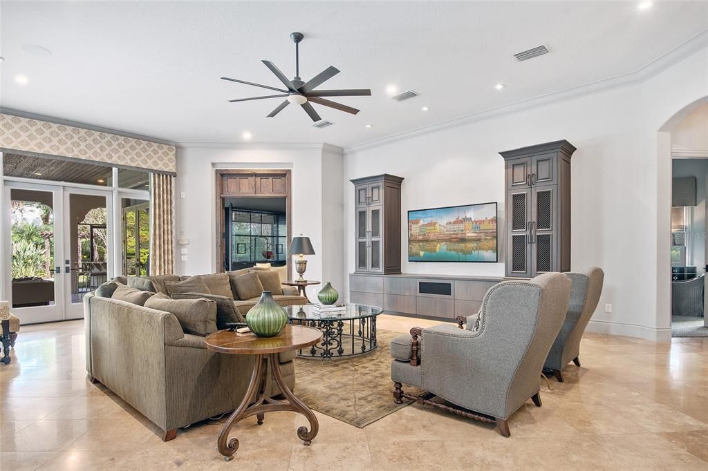 Interior, Living room, Recessed Lighting