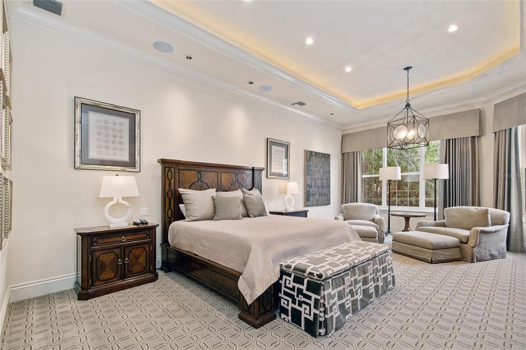 Bedroom, Interior, Pendant Lights, Recessed Lighting